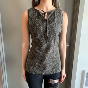NWT XS Brown Banana Republic Sleeveless Silk Top